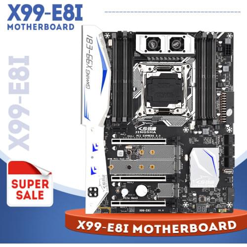 For mining CHIA X99 E8I Motherboard Support Intel XEON E5 LGA2011-3 All Series DDR4 ECC REG Memory NVME USB3.0 ATX Server