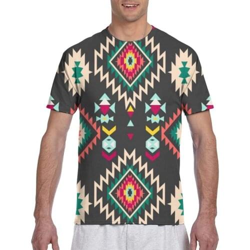 Ethnic Pattern Fashion T-shirt Men 2020 Summer Crew Neck Mens Tshirt Tee Shirts