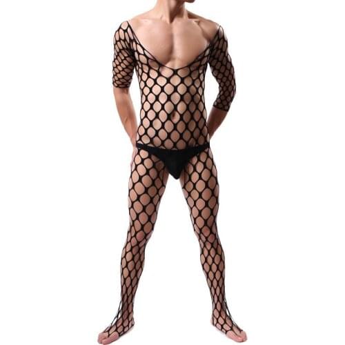 Men Sexy Lingerie porno intimates hot Exotic bodysuit sleepwear Sexy costumes Net Stockings Netting Underwear hose