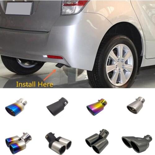 For Toyota Verso EZ 2012-2016 2017 2018 car cover muffler exterior back end pipe dedicate exhaust tip tail outlet ornament 1pcs