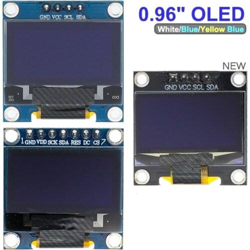 Original 0.96" OLED SPI/IIC I2C White/Blue/Yellow Blue 0.96 Inch OLED Module 128X64 OLED LCD LED Display Module For ARDUINO