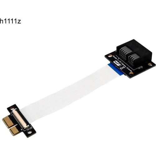 PCI Express PCI-E 1X to 1X Extension Ribbon Cable Gold-plated Connector Adapter PCIE Extender for Motherboard Riser Card Mining