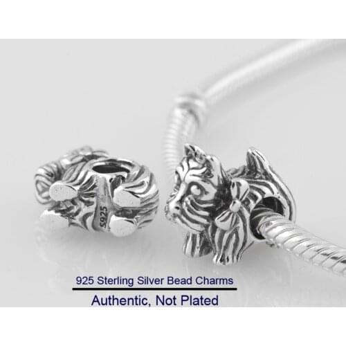 Fits for Pandora Chamrs Bracelets Scottie 100% Authentic 925 Sterling Silver Jewelry Free Shipping