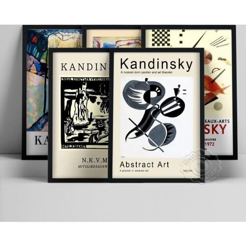 Wassily Kandinsky Exhibition Poster, Winter Landscape Oil Painting, Abstract Geometric Wall Art, Vintage Kandinsky Wall Decor