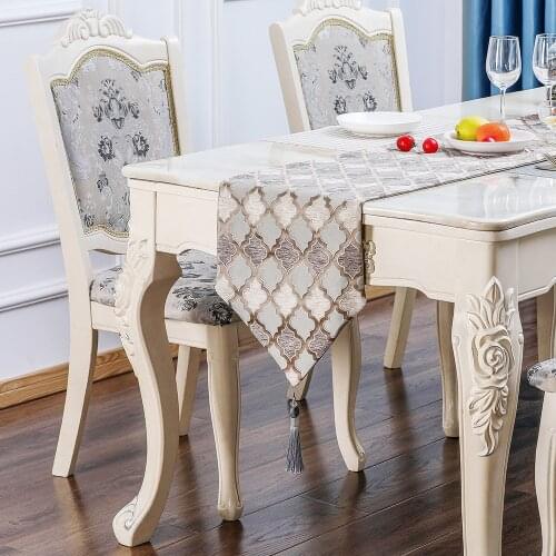 Luxury Table Runner Khaki Blue Bed Runner 32*270cm for Home Hotel Nodic Ins Table Cloth Runner