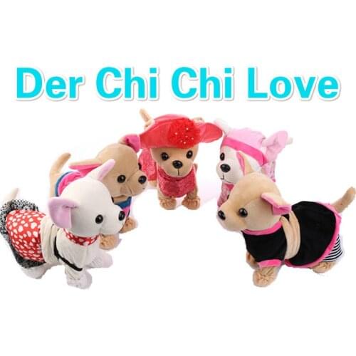 Christmas Der Chi Chi LOVE Electronic Dog Pet Singing Walking Musical Plush Pet Robot Dog Toys Interactive Toys For Kids Baby