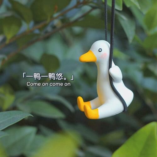 Hand-made Cute Little Duck Car Pendant Car Pendant Small Fresh Car Rearview Mirror Pendant Car Girl