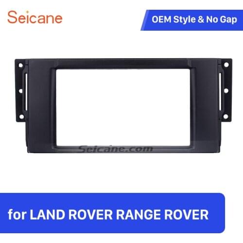 Seicane Black Color Double Din 173*98/178*100/178*102mm Trim Bezel Fitting kit Car Stereo Frame for Land Rover Range Rover