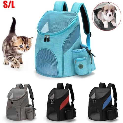 Outdoor Pet Dog Carrier Bag Nylon Mesh Pet Dog Carriers Backpack Pet Dog Front Bag Portable Pet Travel Backpack Pet Carrier Bag