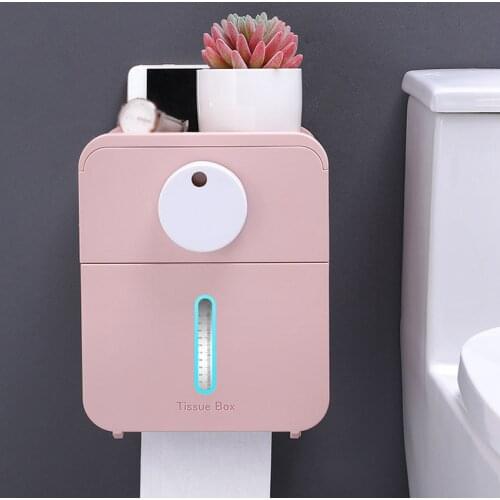 Waterproof Toilet Tissue Box Roll Paper Holders Creative Drawer Tissue Paper Shelf Sanitary Napkin Box Rack Debris Storage Case
