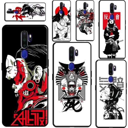 Japanese Geisha Girl Vaporwave For OPPO A53 A31 A9 A5 2020 F5 F7 A1K A15 A3S A5S A83 A91 A93 A52 A72 Reno2 Z Phone Case