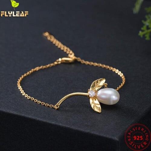 925 Sterling Silver Zircon Leaves Bracelets For Women 18k Gold Chinese Style Female Vintage Jewelry Handmade