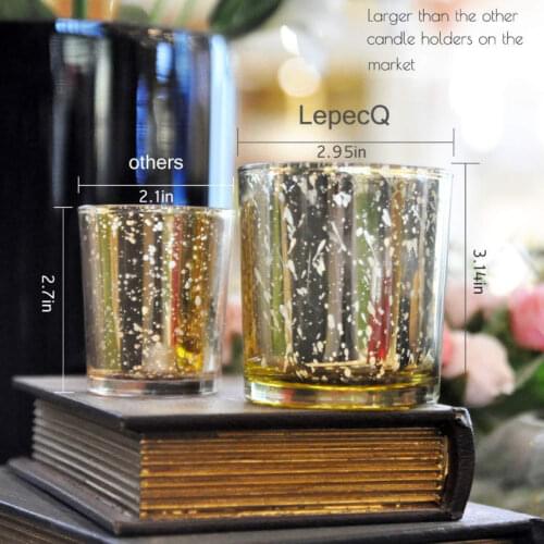 Golden Glass cup Candle Jars drink holders making Cup European Originality Candlestick morocco Candle Jars