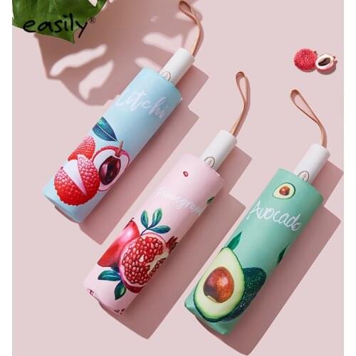 Easily new double-layer fabric folding automatic vinyl umbrella outdoor sun umbrella fruit sunscreen and UV protection