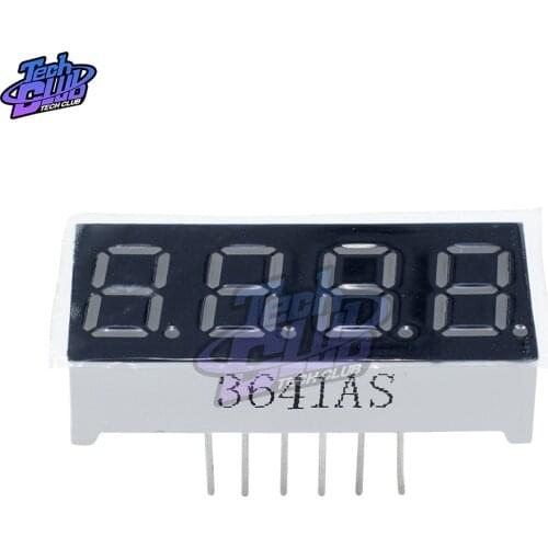 1Pcs 0.36 inch 4 Bit 4 Digit Common Cathode Digital Tube 0.36" RED LED Tube 7 Seg Segment Digital Display Four bit
