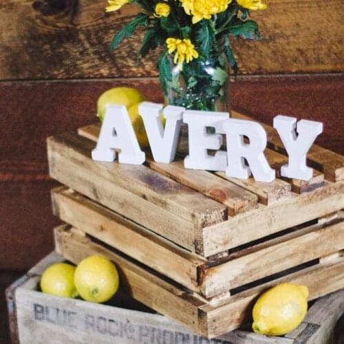 1Pc White Wooden Letter English Alphabet DIY Personalised Name Design Art Craft Free Standing Heart for Wedding Home Party Decor