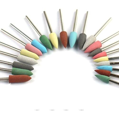 1pc Milling Cutter Electric Manicure Drill Bits Silicone Rubber Manicure Nail Drills Bit Rotary Burr Cuticle Polishing Tools