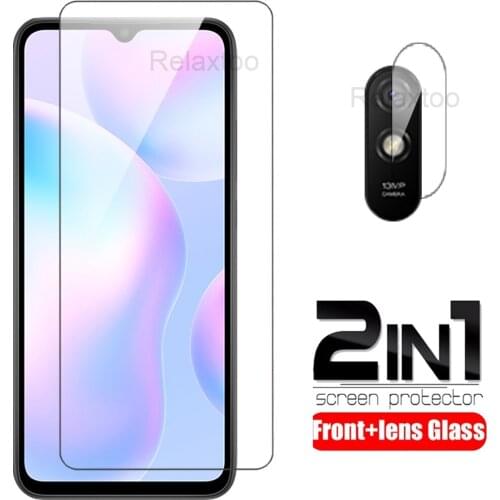 2in1 Protective Glass For Xiaomi redmi 9a Glass Tempered For Xiaomi redmi 9c k30 pro zoom Screen Camera Lens Protector Film