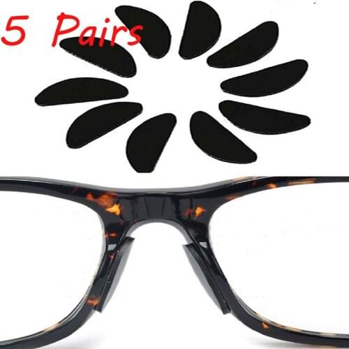5 Pairs Eyeglasses Nose Pads Glasses Adhesive Silicone Anti-Slip Nosepads for Eyeglass Glasses Sunglasses Nose Pad