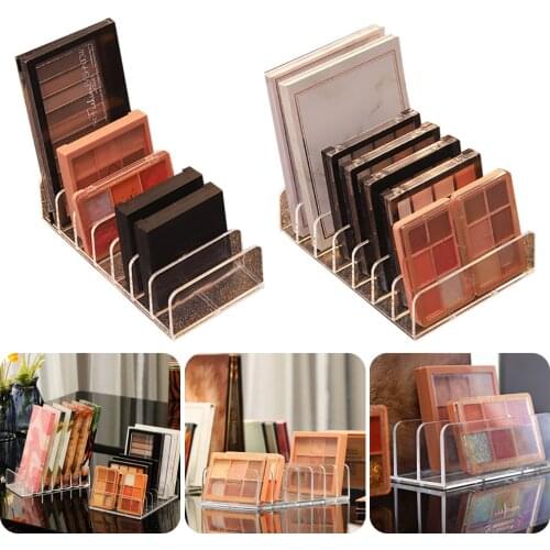 7 Grids Acrylic Eyeshadow Compact Organizer Drawer Desktop Storage Divider Makeup Storage Box Transparent Slot Cosmetics Case