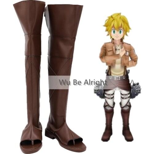 Anime The Seven Deadly Sins Meliodas Dragons Sin of Wrath Cosplay Shoes Boots Halloween Carnival Party Costume Accessory Unisex