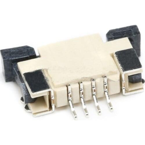 Free shipping 20pc FFC/FPC 4P 1mm Pitch Cable socke Flat Connector top Contact 4PIN