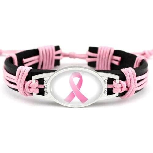 Breast Cancer Butterfly Bracelets Breastfeeding Is My Right Yellow Orange Pink Ribbon Leather Charm Bracelets