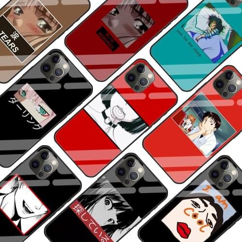 Puzzle Funny Girl Face Tempered Glass Phone Case For iiPhone 11 Pro Max 7 12 Mini XR X 6 XS 8 SE 2020 Cover Shell Coque