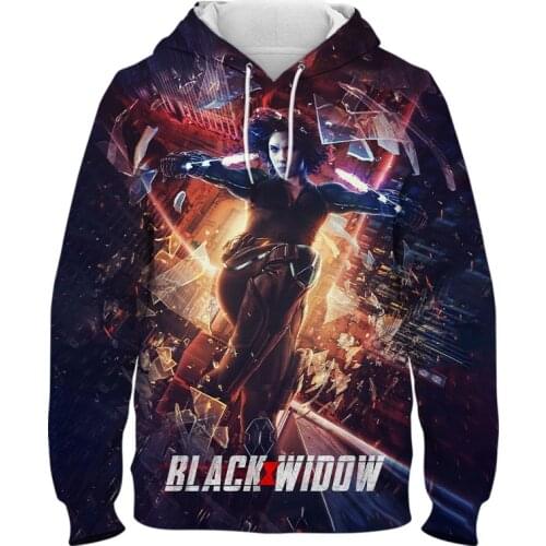 Black Widow Natasha Hoodies 3D Print Pullover Boy Girl Kids Casual Unisex Clothing Fashion Cool Men Women Children Sweatshirts