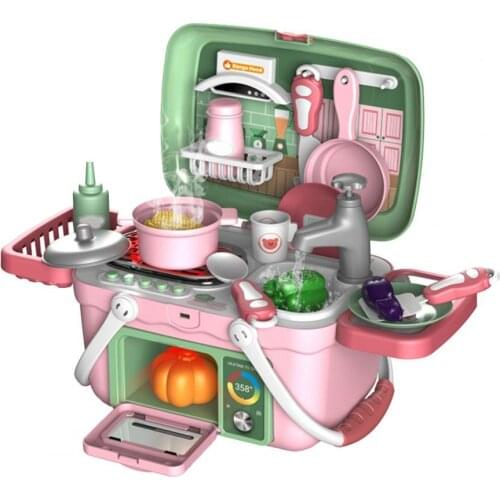 Children Simulation Food Cooking Color Changing Barbecue Kitchen Play House Toy
