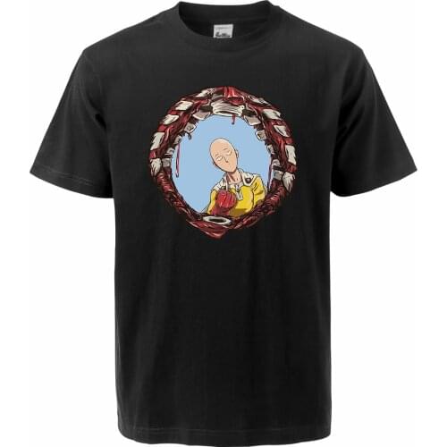 One Punch Man Funny T Shirt For Men 2020 Summer Cotton Onepunch Cool Short Sleeve Tee Japan Anime Male Tops Harajuku Streetwear