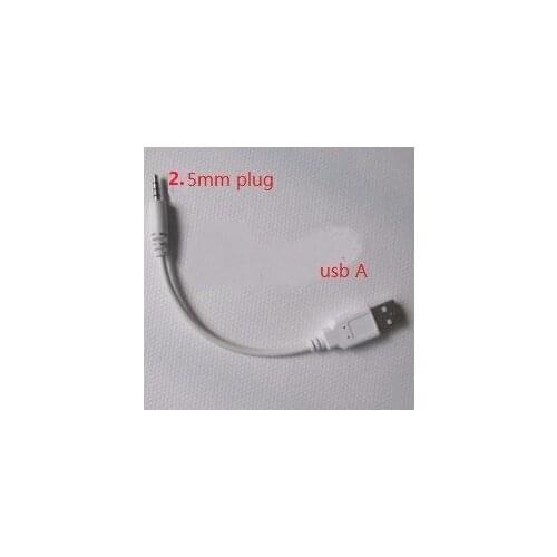 DHL free. 300pcs/lot. 2.5mm or 3.5mm plug to USB A charge cable . 2.5mm/ 3.5mm to USB MP3 data cable