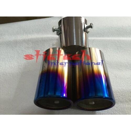 By DHL or Fedex 20pcs tyling Rear Exhaust Muffler Tail Pipe Tail Throat Muffler Tip For Kia Rio 2012 2013 2014 2015 Accessories