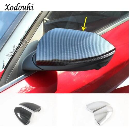 For Hyundai Elantra Avante 2021 2022 Car Styling Body Back Rear View Rearview Side Door Mirror Cover Stick Trim Frame Parts 2pcs