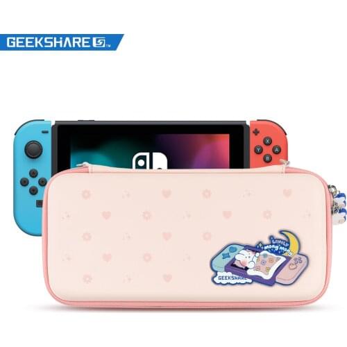 Geekshare Storage Bag For Nintendo Switch Pink Soft Cute Rabbit Portable Travel Carrying Nintend Switch Case Game Accessories