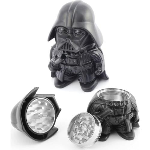 1Pcs Warrior Shape Grinder With Storage Box Tobacco Herb Crusher Smoke Smoking Pipe Grinders Amoladora Cigarette Accessories