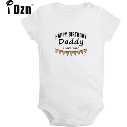 Cute Newest Member Of The Pack Rompers Baby Boy Girl Bodysuit Newborn Funny Everyday I'm Cuddling Clothing Happy Birthday Daddy