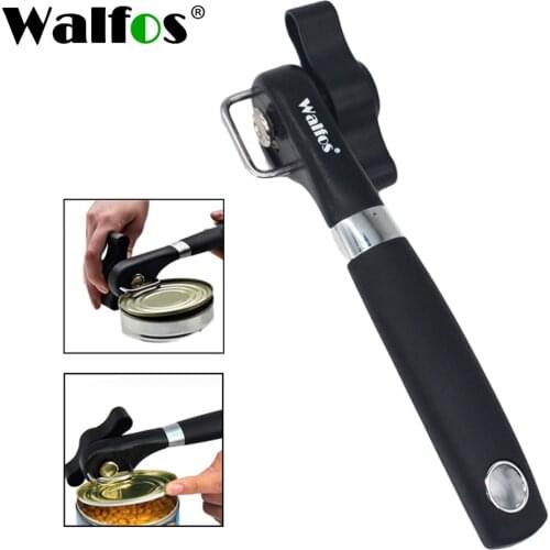 Walfos Cans Opener Professional Ergonomic Manual Can Opener Side Cut Manual Can Opener Kitchen Accessories