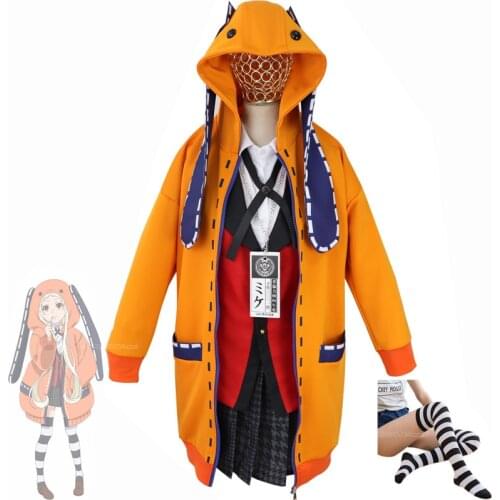 Kakegurui Anime Yumeko Jabami/Yomoduki Runa Cosplay Costume Japanese High School JK Uniform Halloween Party Cosplay Costumes