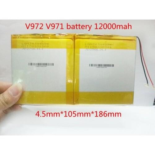 3.7V lithium polymer batteries V972 V971 battery 12000mah 9 inch tablet PC battery 45105186