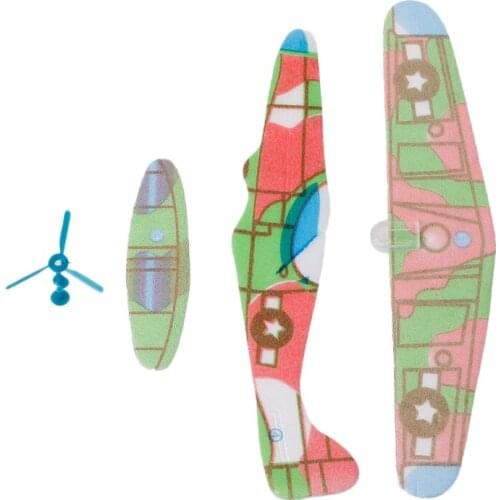 Mini Foam Handmade Throwing Flying Airplane Glider DIY Assembly Model Kid Toy