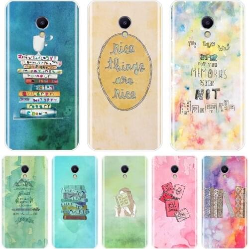 Soft Phone Case For Meizu M6 M6S M6T M5 M5C M5S M3 M3S M2 Silicone Colored Book Pretty Back Cover For Meizu M2 M3 M5 M6 Note