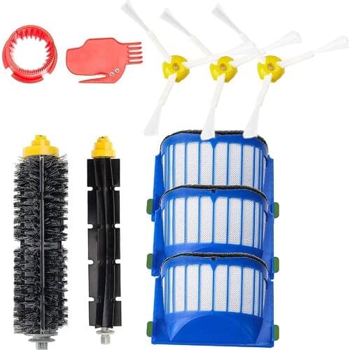Vacuum Filter Set Dust Pet Hair Cleaning Brush Set Replacement Accessories Parts For IRobot Roomba 600 610 620 650 655 Series
