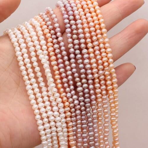 Natural Freshwater Pearl Small Pearls Beads for DIY Jewelry Making Necklaces Bracelets Earrings 36cm/strand Beads Size 3-4mm