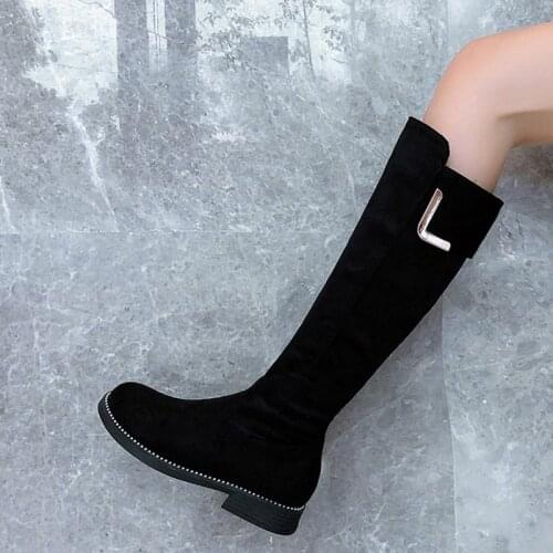 New Children Spring/Autumn Fashion Boots Girls Princess High Boots Baby Student Performance Black Toddler Shoes Kids 03