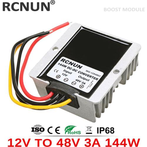 12V to 48V 1A 2A 3A 4A 5A 8A 10A 15A 20A Boost Step-up DC DC Converter 12 Volt to 48 Volt Voltage Regulator for Electric Cars