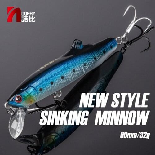 NOEBY Fishing Goods Lures Fishing Spinning Sea Artificial Baits 90mm 32g Wobblers NBL9060
