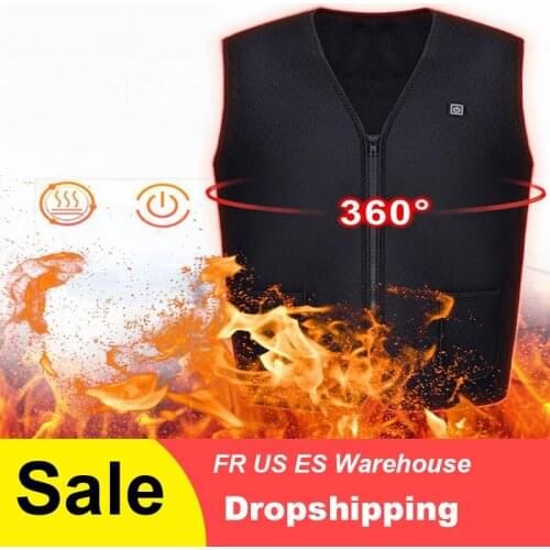 Heating Suit Vest Men Women Outdoor USB Electric Infrared Winter Soft Thermal Clothing For Sports Hiking