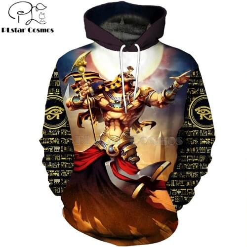 Mysterious retro ancient Horus Egypt goddess Pharaoh totem 3d hoodies/Sweatshirt Winter autumn funny long sleeve streetwear-23