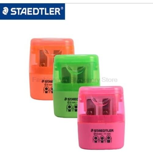 3 Pcs/Lot STAEDTLER 51260F Double hole pencil sharpener 3 colors For Home Office Students wholesale